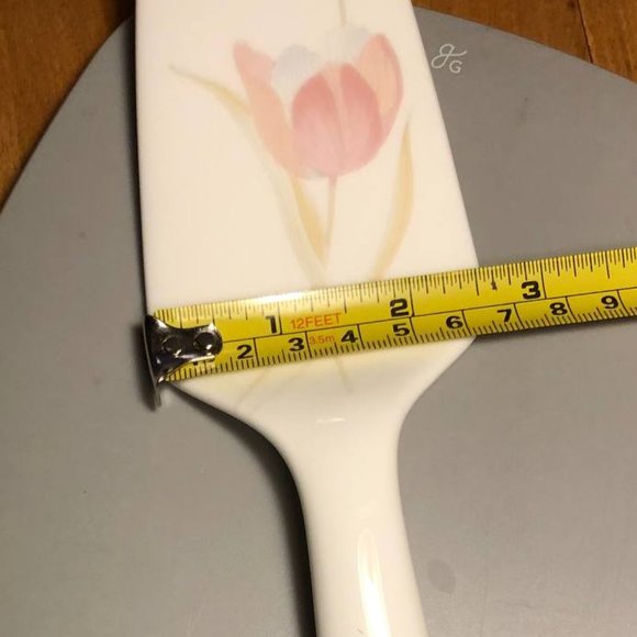 Mikasa Flowers Pie Cake Server Serving Knife Spatula Bone China Japan - Picture 4 of 5